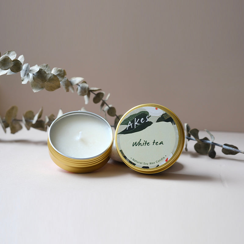 Scented Tin Candle - White tea Soy Candle