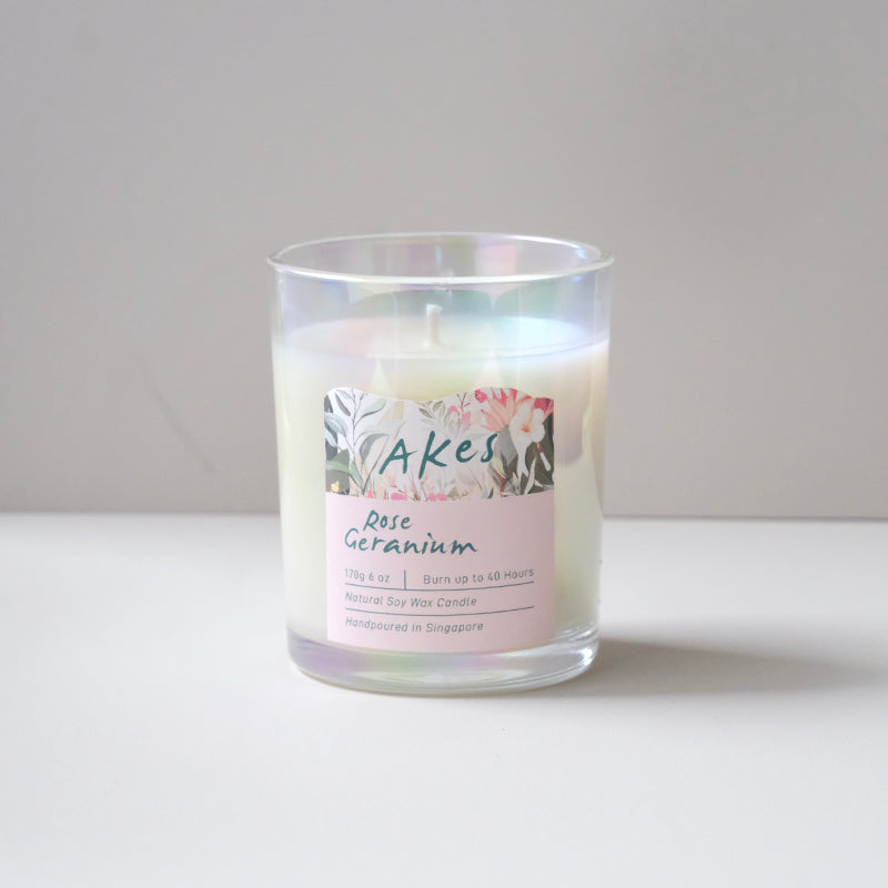 Rose Geranium Essential Oil Candle