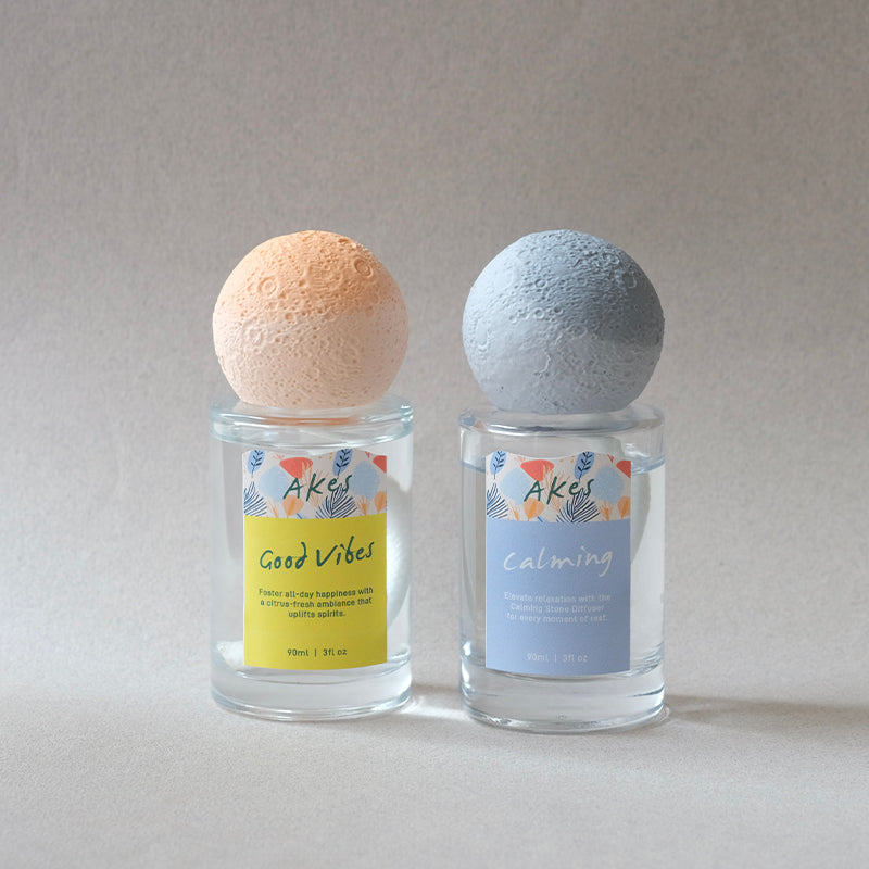 Choose between good vibes citrus scent or a deep sleep calming lavender scent for your passive diffuser.